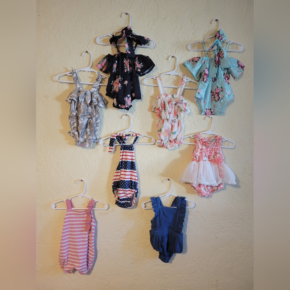 Baby Girl Ruffle Romper 3-6 M Jessica Simpson Cat & Jack Nicole Miller Chick Pea